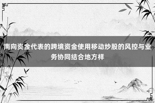 南向资金代表的跨境资金使用移动炒股的风控与业务协同结合地方样